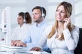 Workers of helpdesk service Royalty Free Stock Photo