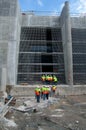 Workers at hydropower plant building Royalty Free Stock Photo