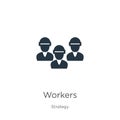 Workers icon vector. Trendy flat workers icon from strategy collection isolated on white background. Vector illustration can be Royalty Free Stock Photo