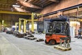 Workers in an industrial plant - workplace foundry - production of steel castings Royalty Free Stock Photo