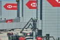 Workers on a Manitou Maniaccess 180 ATJ truck at the new Istanbul Airport