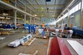 Workers in manufacturing workshop at plant Royalty Free Stock Photo