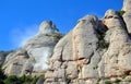 Workers on the mountain at Monserrat, Catalonia, Spain