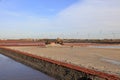 workers produced labor in salt field, Luannan, Hebei, China Royalty Free Stock Photo