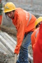 Workers are repairing road Royalty Free Stock Photo
