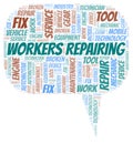 Workers Repairing word cloud