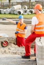 Workers resting during worktime Royalty Free Stock Photo