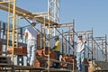 Workers on Scaffolding Royalty Free Stock Photo