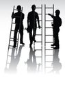 Workers silhouettes