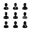 Workers silhouettes icons Royalty Free Stock Photo