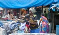 Workers washing clothes at Dhobi Ghat in Mumbai, India Royalty Free Stock Photo