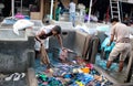 Workers washing clothes at Dhobi Ghat in Mumbai, Maharashtra, In Royalty Free Stock Photo