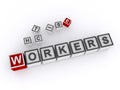 workers word block on white Royalty Free Stock Photo