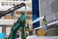 Workers work construction site Singapore Royalty Free Stock Photo