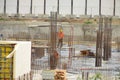 BELGRADE, SERBIA - JULY 2020: New building BW TERRACES in the project Belgrade Waterfront under construction Royalty Free Stock Photo