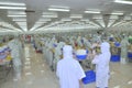 Workers are working in a seafood processing plant in Tien Giang, a province in the Mekong delta of Vietnam Royalty Free Stock Photo