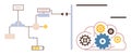 Workflow Automation Process with Cloud Integration and Gear System for Efficiency Royalty Free Stock Photo