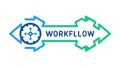 Workflow Diagram Icon, Process Optimization Symbol, vector design Generative AI Royalty Free Stock Photo