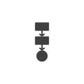 Workflow diagram solid vector icon Royalty Free Stock Photo