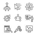 Workflow Efficiency Icon Set - has Operations, Processes, Automation, etc Royalty Free Stock Photo