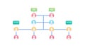 Workflow Hierarchy Diagram - Business Process Flow, vector design Generative AI Royalty Free Stock Photo