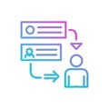 Workflow Icon: Data Exchange and Process Management with User Focus and Automation Royalty Free Stock Photo