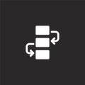 workflow icon. Filled workflow icon for website design and mobile, app development. workflow icon from filled development Royalty Free Stock Photo