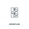 Workflow icon. Thin outline style design from design ui and ux icons collection. Creative Workflow icon for web design Royalty Free Stock Photo