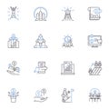 Workflow improvement line icons collection. Efficiency, Streamlining, Automation, Optimization, Productivity