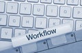 Workflow - Inscription on Blue Keyboard Key Royalty Free Stock Photo