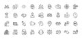Workflow, Jobless and Cyber attack line icons pack. For web app. Line icons. Vector