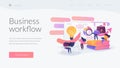 Workflow landing page concept