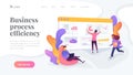 Workflow landing page template. Royalty Free Stock Photo