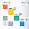 Workflow layout, infographics, banner, diagram, number options, Royalty Free Stock Photo