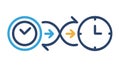 Workflow Optimization: Iterative Process and Time Management Icon, vector design Generative AI Royalty Free Stock Photo