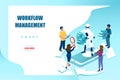 Workflow optimization and management in business with assistance of AI concept