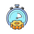 workflow optimization manufacturing engineer color icon vector illustration