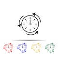 workflow planning multi color style icon. Simple thin line, outline vector of web icons for ui and ux, website or mobile Royalty Free Stock Photo