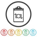 Workflow Process icon. Set icons in color circle buttons Royalty Free Stock Photo