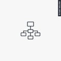 Workflow, process, linear style sign for mobile concept and web design Royalty Free Stock Photo