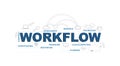 workflow text infographic design graphic concept