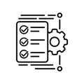 Workflow vector icon. operation illustration sign. automation symbol.