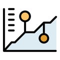 Workforce graph icon vector flat Royalty Free Stock Photo