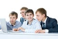 Workgroup interacting Royalty Free Stock Photo
