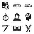 Workhouse icons set, simple style