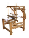 Working ancient loom