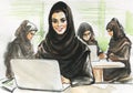 Working arabian women