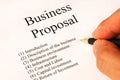 Working on the business proposal Royalty Free Stock Photo