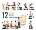 Working Company Employees Vector Characters Set