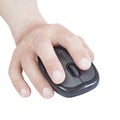 Working with computer mouse. Royalty Free Stock Photo